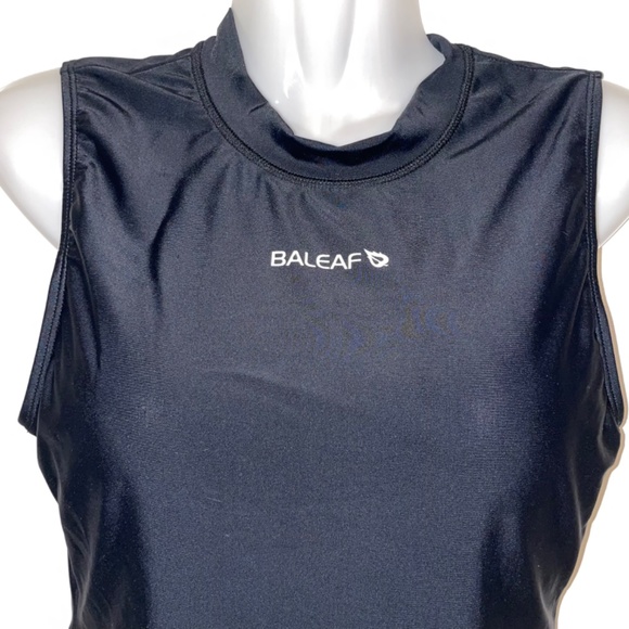 Women's Athletic One Piece Swimsuit Back Zip Retro High Neck Training Size Small - Picture 3 of 15